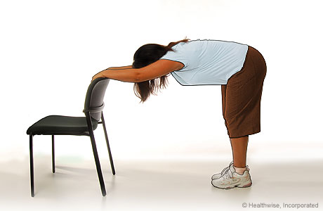 Overhead stretch for the shoulders