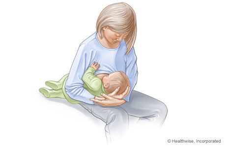 Football hold for breastfeeding